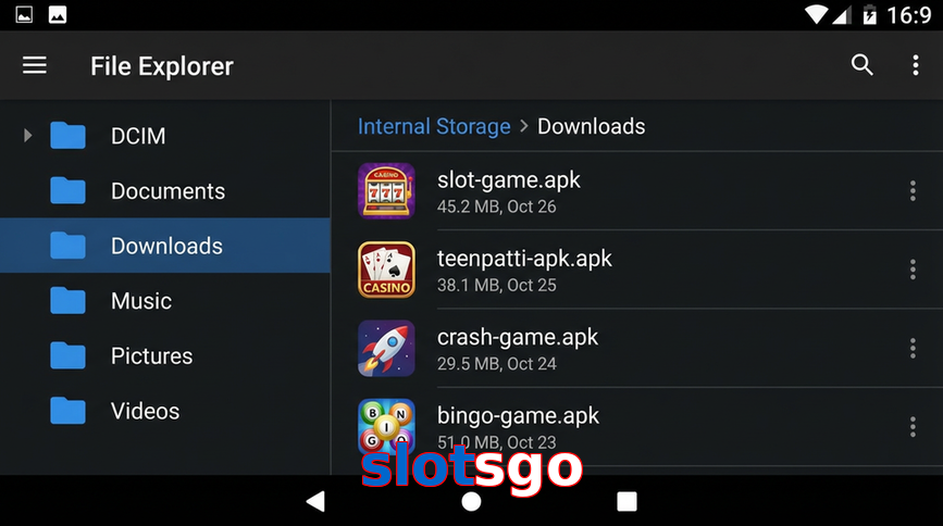 Main screen of Slotsgo gameapk page for PK players