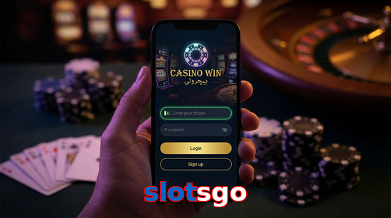 Main screen of Slotsgo login page for PK players